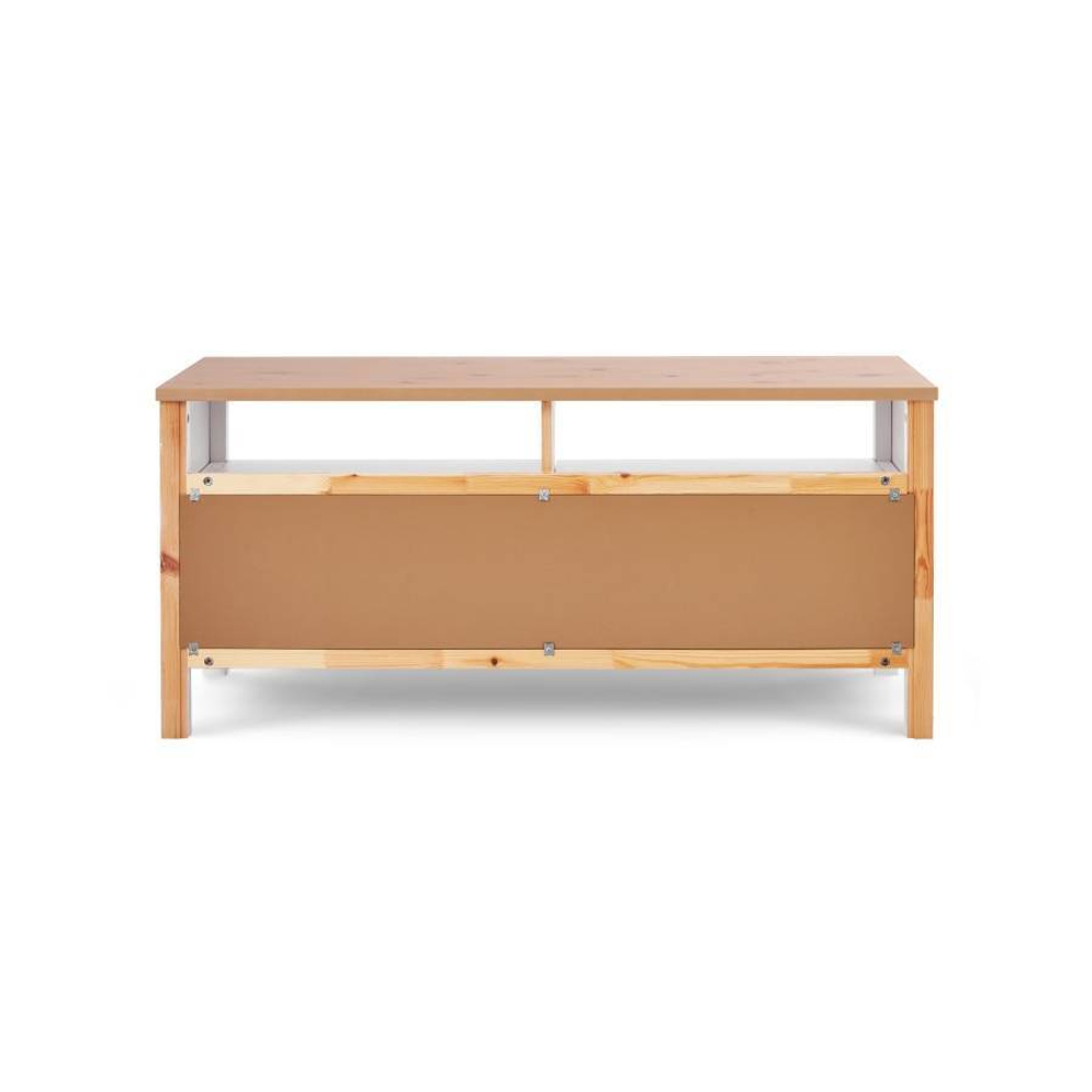 Тумба под ТВ Хемнэс Hemnes/ Кымор, 124х47х57 см, белый/светло-коричневый