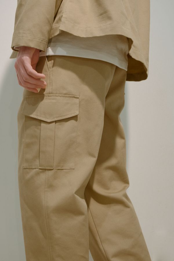 Брюки Карго FOS Бежевые - фото 3