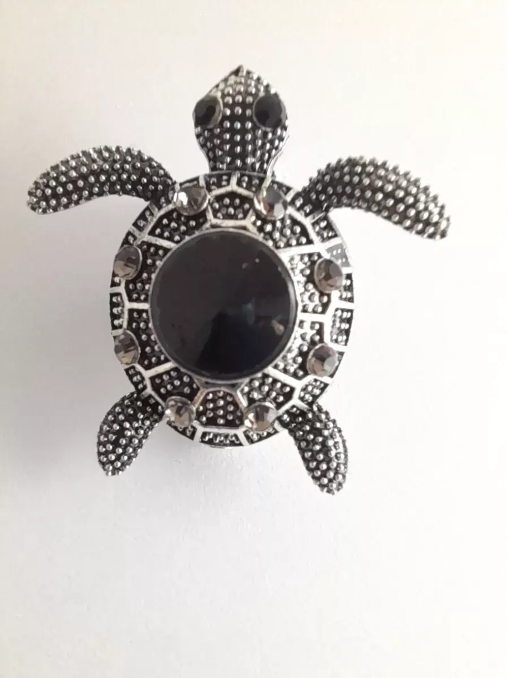 Брошь черепаха серебро античное