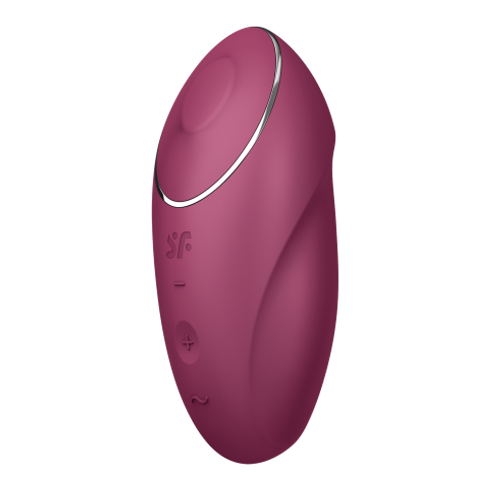 Клиторальный стимулятор с вибрацией Satisfyer Tap&Climax 1 бордовый