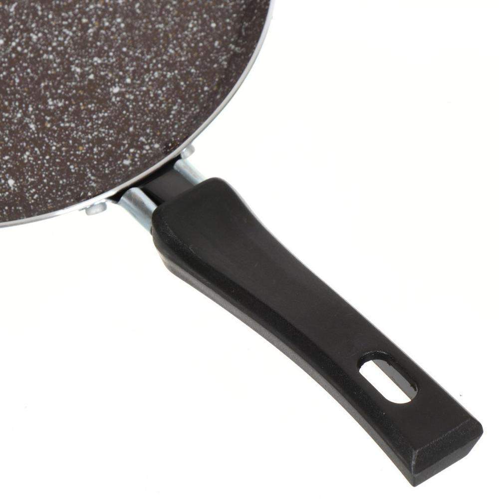 Блинница алюминий, 22 см, антиприг, Daniks, Олимп, корич, JD-PM-22-BR