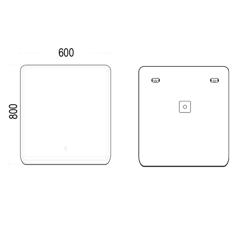 Зеркало-шкаф AZARIO Adriana 1Л 600х800 c подсветкой и диммером (CS00066642)