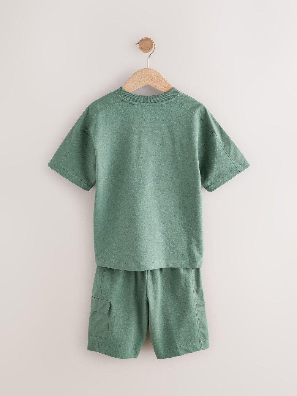 Футболка и шорты карго в комплекте для мальчика Next E98-836, Хаки