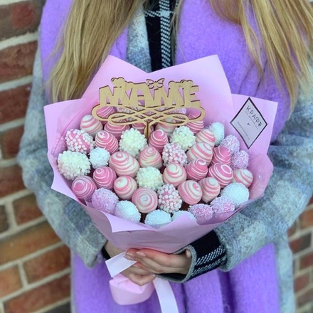 Восторг М в шоколаде с топпером Маме