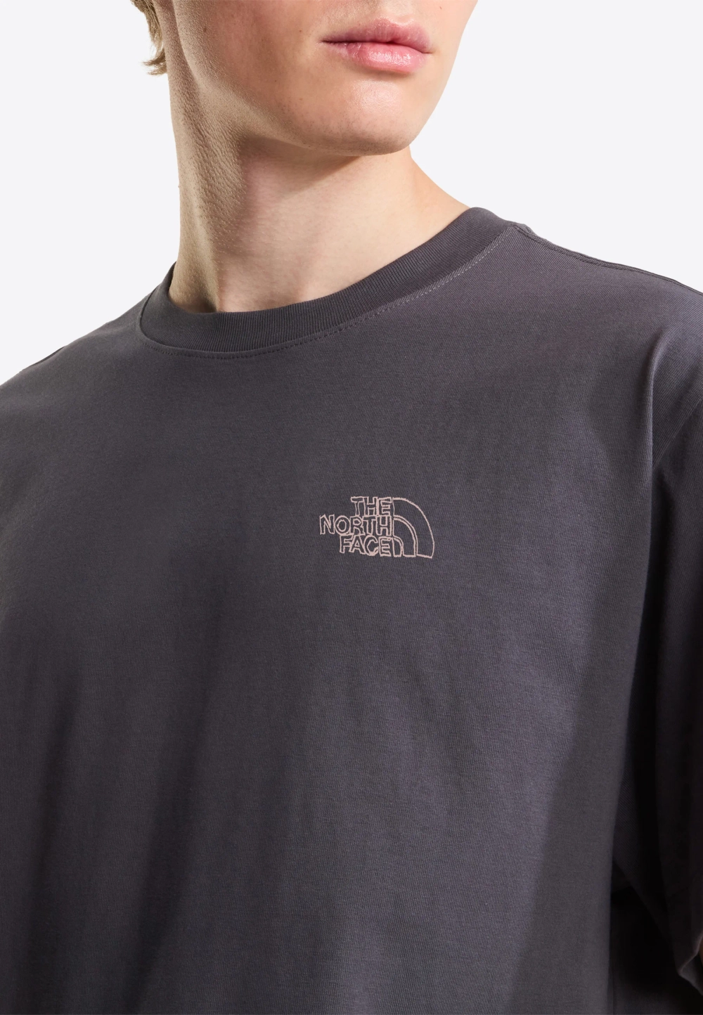 Футболка The North Face RELAXED UNISEX - tnf black/pink moss