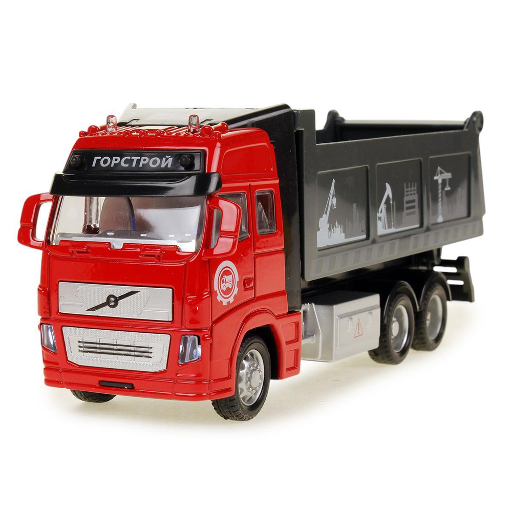 Модель ин. мет. "Самосвал" 19,5см, свет/звук, подв. дет. коробка 2002C024-R (Технопарк)