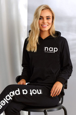 Худи с капюшоном и карманом (Размер: M) (Цвет: черный)