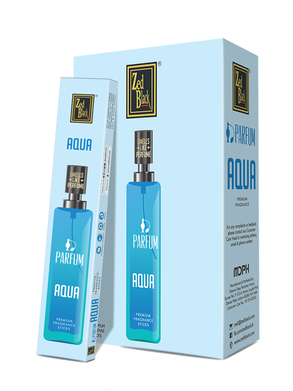 Zed Black Parfum Series Aqua Благовоние-масала Аква (плоская пачка) 14 г