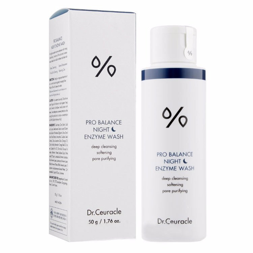 Dr.Ceuracle Pro Balance Night Enzyme Wash вечерняя энзимная пудра с древесным углём для жирной кожи