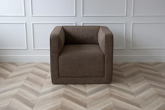 Кресло Cube (коричневый, рогожка)