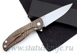 Нож Широгоров Кастом Флиппер 95 Т- узор бронзафотография - 2