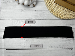 НАБОР Подвязов ДЛЯ ПОЛО детский (воротник 6*33, манжет 3*33) ЧЕРНЫЙ 3шт