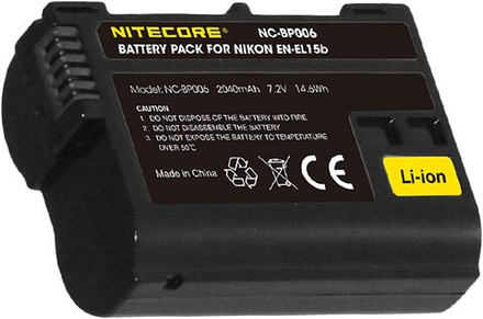 Аккумулятор Nitecore NC-BP006 аналог Nikon EN-EL15b