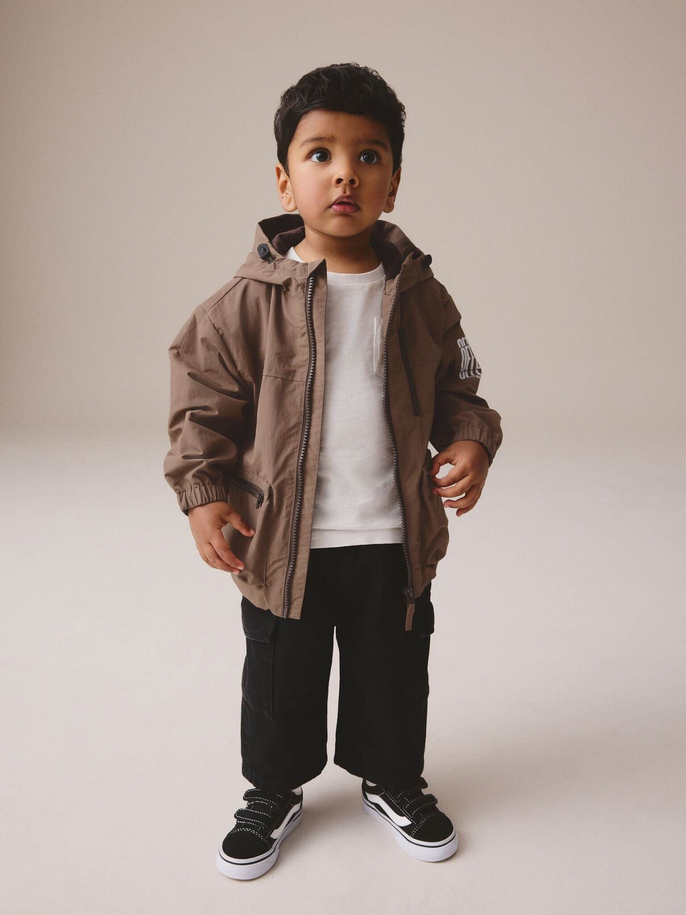 Куртка непромокаемая с капюшоном для мальчика Next Q61-756, Коричневый