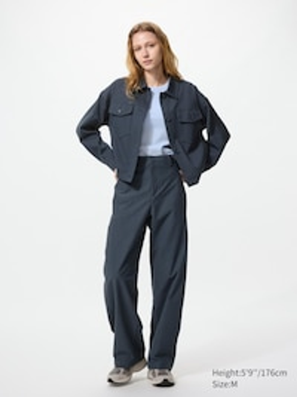 UNIQLO Свободная куртка, темно-синий