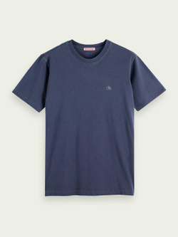 Футболка Scotch&Soda Garment-dyed crewneck tee with embroidery logo