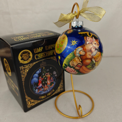 Шар новогодний (круговая роспись Палех) Маленький принц в коробке