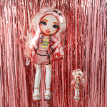 Занавес Дождик Розовое Золото, Металлик, 100*200 см