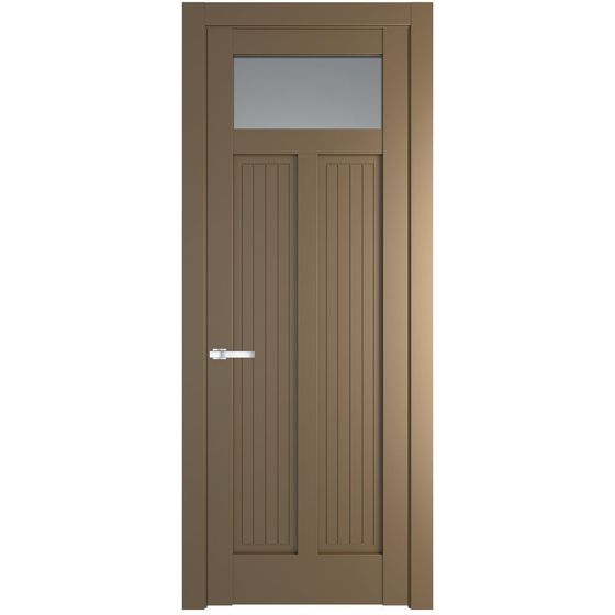 Фото межкомнатной двери эмаль Profil Doors 3.4.2PM перламутр золото стекло прозрачное