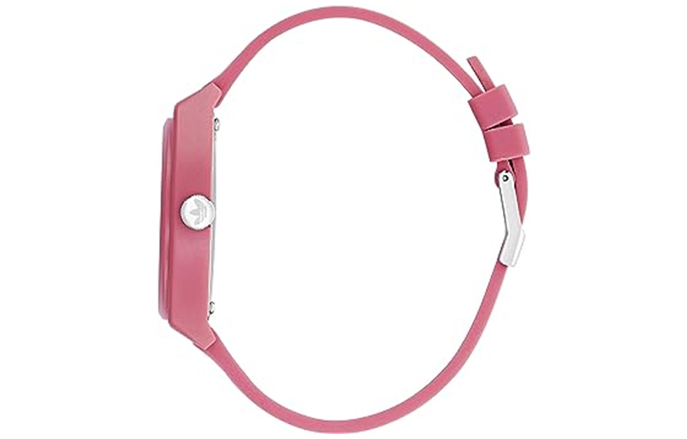 Adidas Originals STREET Wrist Watch Quartz Movement Resin Strap 38mm Pink Watch Dial Men"s Watches 50m Water Resistant