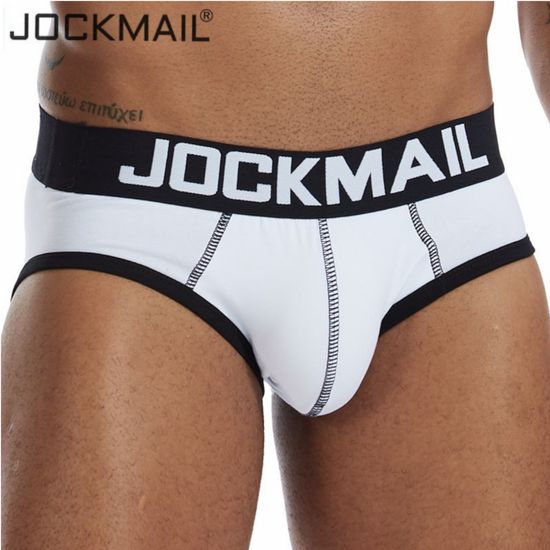 Мужские трусы брифы белые JOCKMAIL JM2032-1