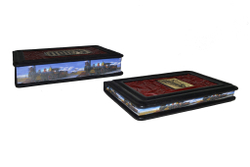 Набор из кожи в кейсе "История железных дорог" книга+ежедневник