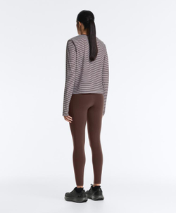 Oysho Полосатый лонгслив из высокотехнологичной ткани, коричневый