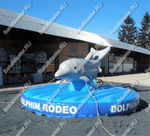 Надувной аттракцион Родео, дельфин+батут, "Дельфин 2", 5*5*2,5 м