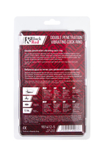 Черная насадка на пенис для двойного проникновения - 19 см. (Цвет: черный)