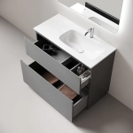 Тумба с раковиной Sancos Folk Floor FL100FLES/FL100FRES Ergraut soft