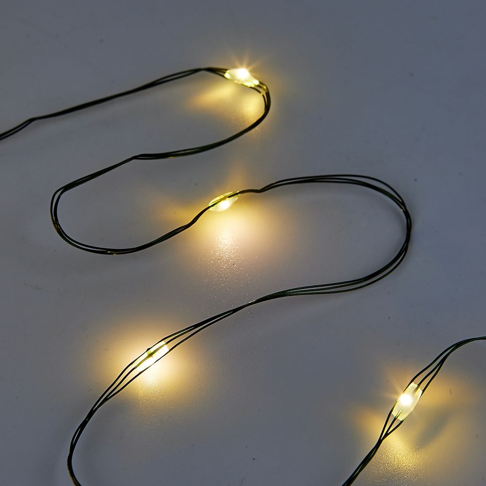 ULD-S10000-1000-DGA WARM WHITE IP20 DEW Гирлянда светодиодная Роса. 100м. 1000 светодиодов. Теплый белый свет. Провод зеленый. ТМ Uniel