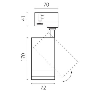 Трехфазный светильник для трековых систем QUATTRO 20W 2700-6000K C4206QT белый с адаптером Canno Pro Lightstar