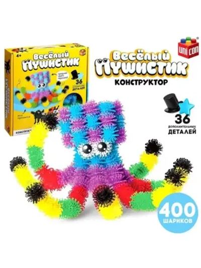 Конструктор «Весёлые пушистики», 400 шариков