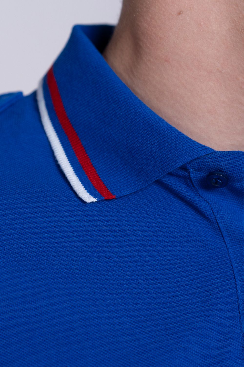 Рубашка-поло мужская МЧС длинный рукав (нового образца, василек)