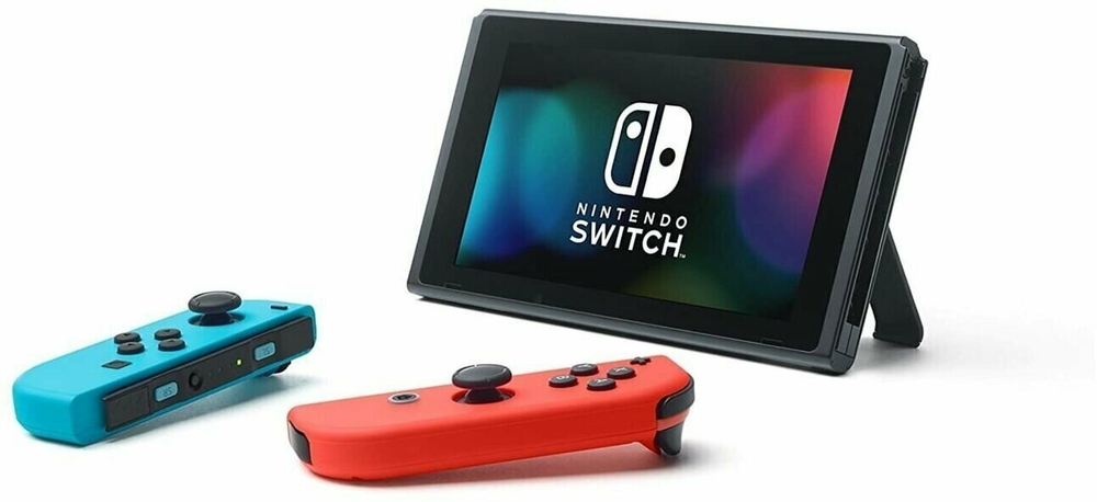 Игровая приставка Nintendo Switch OLED 64 ГБ, без игр, неоновый синий/неоновый красный