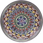 Тарелка плоская 26см синяя Риштанская Керамика