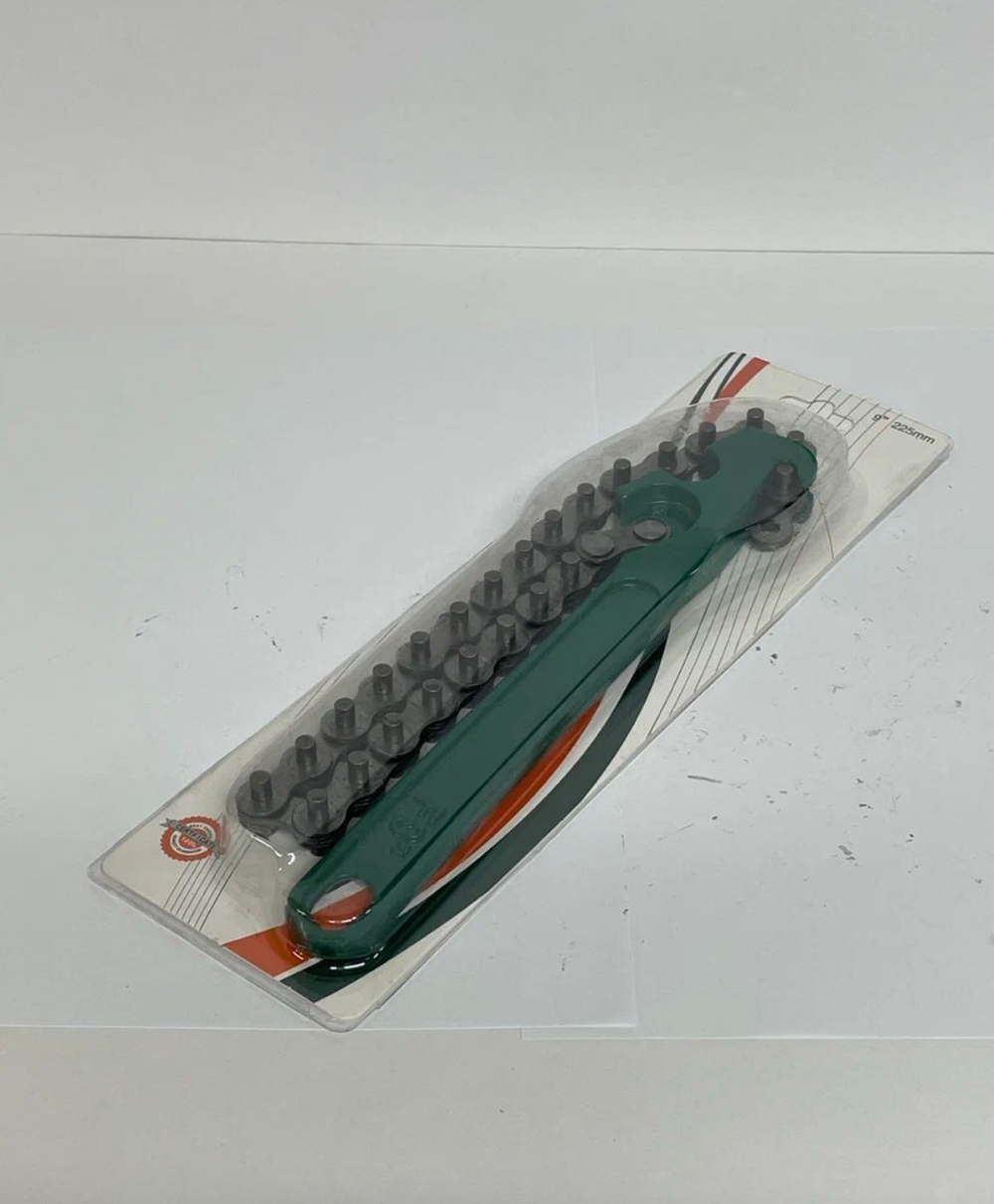 9 - 225 / Ключ для снятия масляного фильтра, 225 мм, цепной, усиленная углеродистая сталь, съемник, зеленый, YX9, TG (1 шт.)