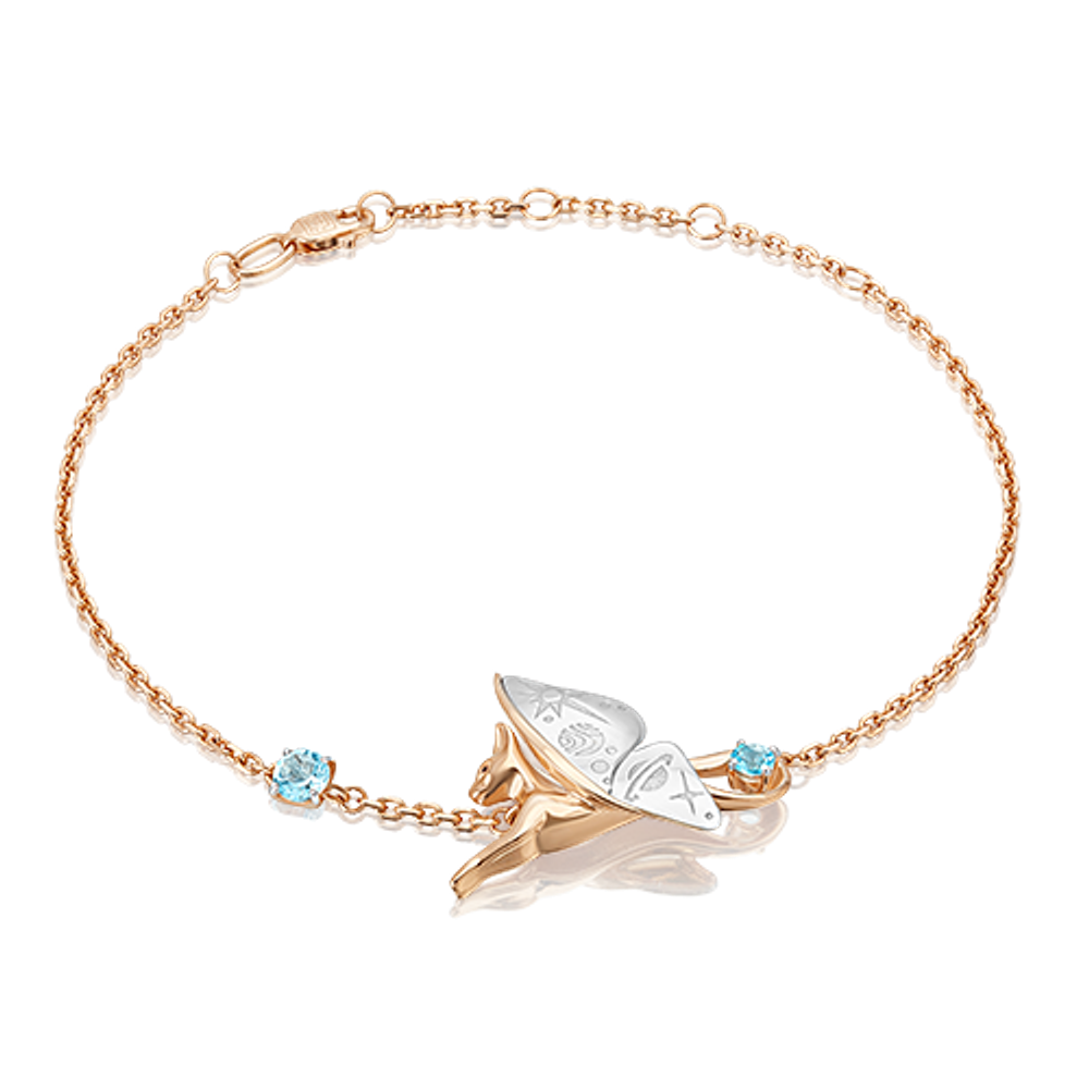 Браслет «Постижение тайн» из комбинированного золота с топазами