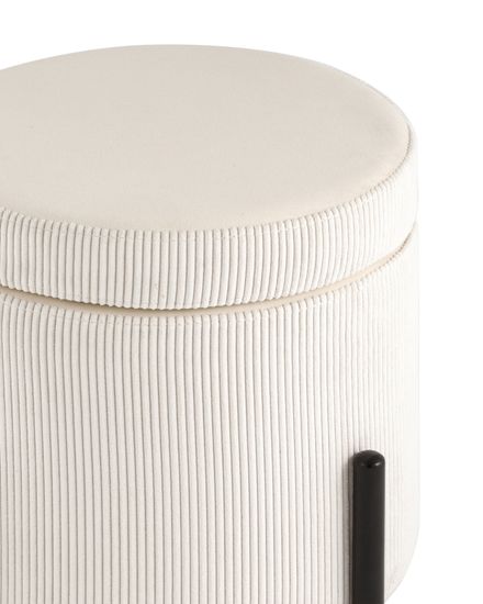 Пуф Дали с ящиком велюр молочный