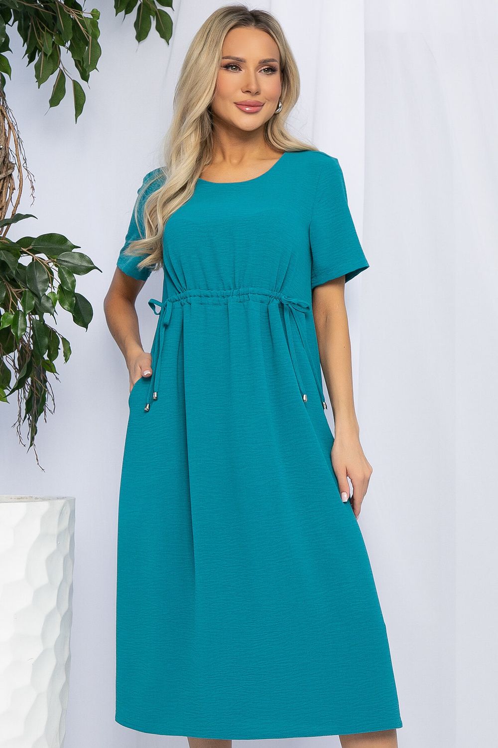 Платье Цветы Лета (морская волна) П13056-18М LT Collection