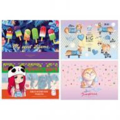 Альбом для рисования А4 8 л."Mix. Девочки",эконом, в ассорт.(BG)