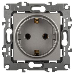 Розетка ЭРА Серия 12 12-2101-16 2P+E Schuko 16А-250В титан