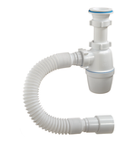 Сифон бутылочный Orio А-7001, 1 1/2"х40мм, решетка d=70мм, гибкая труба