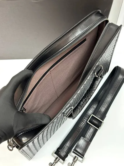 Кожаный портфель Bottega Veneta Intrecciato 40 с плечевым ремнем