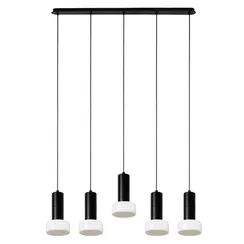 Светильник подвесной каскадный fungus, 106х14 см, белый/черный