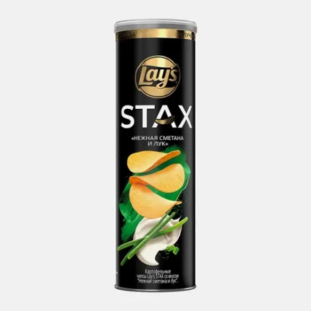 Чипсы Нежная сметана и лук Lays Stax 140г