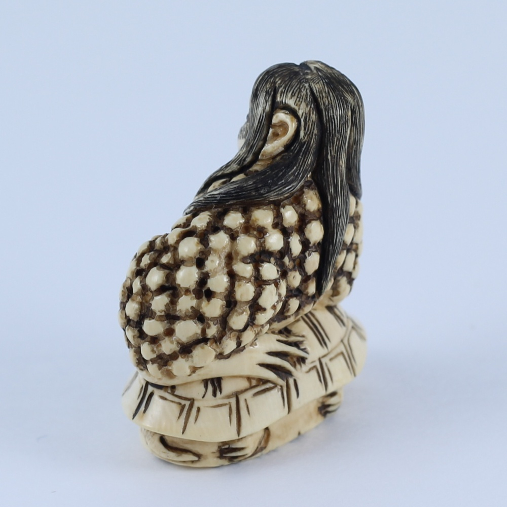 Нэцкэ Каппа на черепахе (мамонт)