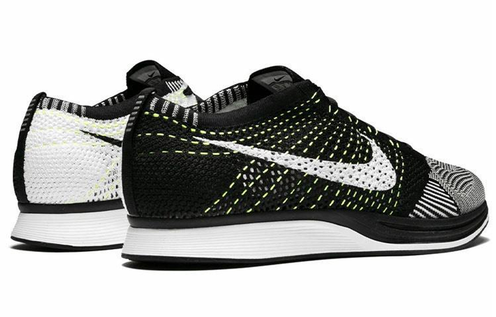Кроссовки Nike Flyknit Racer Black White Volt