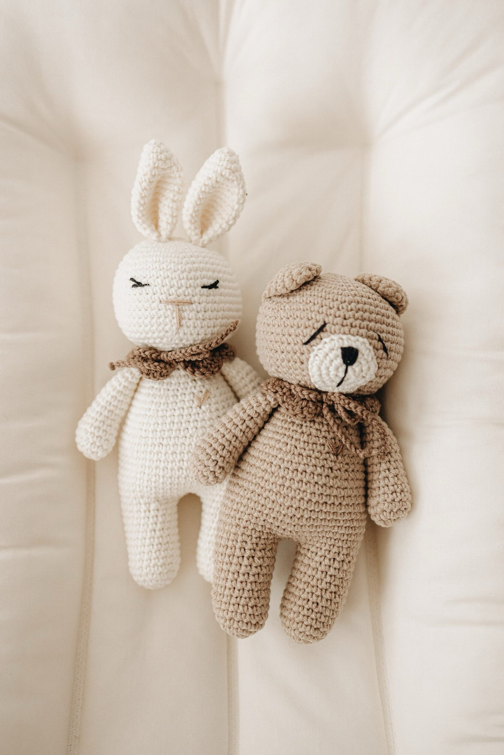 Мишка вязаный, Бежевый