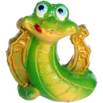 Фигурка новогодняя «Змейка с подковой» 4*2*5 см, микс